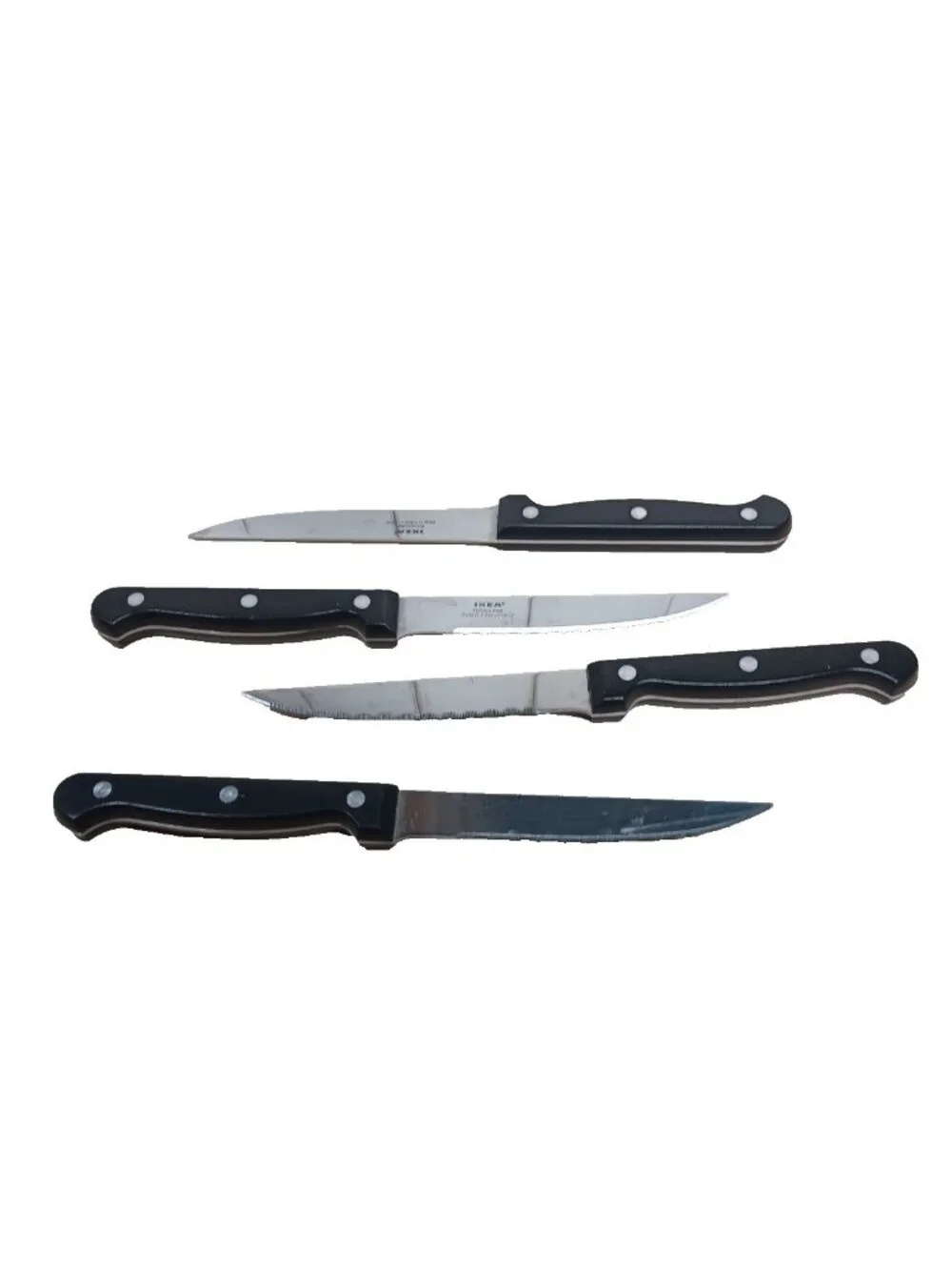 4 Ikea Steak Knives Serrated Stainless 4.5